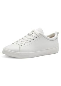 Tamaris Damen Sneaker, Gr. 36, weiß, Lederimitat, casual, Schuhe, im Basic-Look, Freizeitschuh, Halbschuh, Schnürschuh
