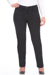 KjBRAND Damen Straight-Jeans "Babsie", schwarz, casual, Gr. 42, unifarben, Denim/Jeans, Obermaterial: 78% Baumwolle, 18% Polyester, 4% Elasthan,