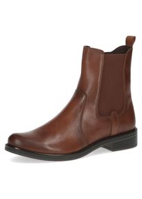 Caprice Damen Chelseaboots, Gr. 37,5, braun, Nappaleder, Elastischer Einsatz, used, klassisch, Schuhe, Stiefelette, Businessschuh in klassischer Optik