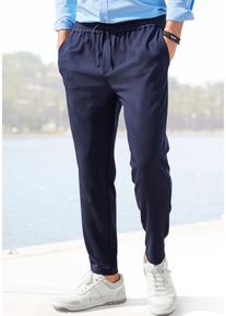 John Devin Herren Jogger Pants "Jogg Pants", blau, casual, Gr. S, unifarben, Web, Obermaterial: 64% Polyester, 33% Viskose, 3% Elasthan, Hosen, Slim