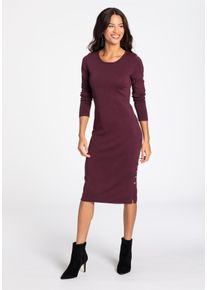 Laura Scott Damen Strickkleid, rot, feminin, Gr. 40, unifarben, clean, Strick, Obermaterial: 70% Viskose, 30% Polyamid, Kleider, knielang,