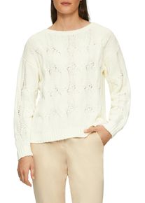 Damen Strickpullover, beige, casual, Gr. 36, s.Oliver BLACK LABEL, Strukturmuster, Strick, Obermaterial: 100% Baumwolle, Pullover, mit Strukturmuster
