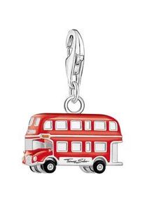 Charm-Einhänger Thomas Sabo "roter LONDON Bus, 2119-007-10" Charms bunt (silberfarben, rot) Damen