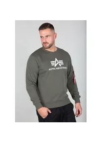 Sweater Alpha Industries "Alpha Industries Men - Sweatshirts 3D Logo II" Gr. S, grün (schwarz olive) Herren Sweatshirts