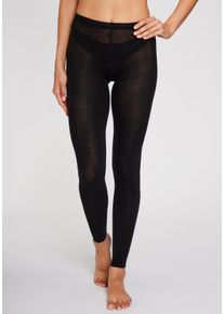 Große Größen Strickstrumpfleggings Gr. 40/42 schwarz für Damen