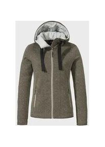 Schöffel Fleecejacke SCHÖFFEL "Fleece Hoody Aurora L" Gr. 38, braun (4725 - braun) Damen Jacken