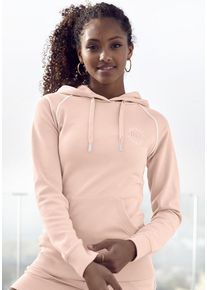 H.I.S. H.I.S Hoodie salmom Gr. 32/34 für Damen. Mit Logostickerei. Nachhaltig.