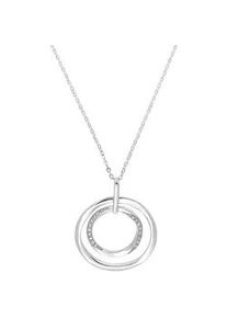 Kette mit Anhänger Amor "Circles, 2022057" Halsketten Gr. mit Zirkonia, Silber 925 (Sterlingsilber), L: 70cm, bunt (silberfarben, weiß) Damen mit Zirkonia (synth.)