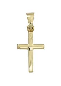 Kreuz-Anhänger Jobo "Anhänger Kreuz" Schmuckanhänger Gr. Gelbgold 333, goldfarben (gelbgold 333) Damen 333 Gold