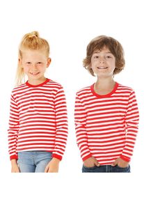 buttinette Lang&auml;rmeliges Ringelshirt "Red Stripes" f&uuml;r Kinder