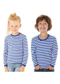 buttinette Lang&auml;rmeliges Ringelshirt "Blue Stripes" f&uuml;r Kinder
