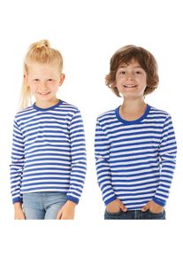 buttinette Lang&auml;rmeliges Ringelshirt "Blue Stripes" f&uuml;r Kinder