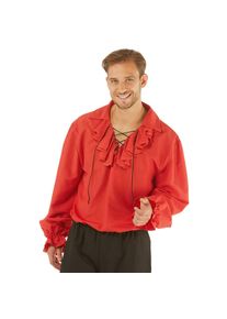 buttinette R&uuml;schen-Hemd f&uuml;r Herren, rot
