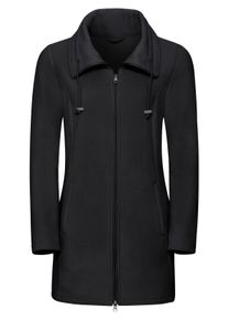 sheego Große Größen Fleecejacke mit 2-Wege-Reißverschluss, schwarz, Größe 46 - Damen