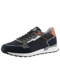 Sneaker Rieker EVOLUTION Gr. 43, bunt (dunkelblau, grau, orange) Herren Schuhe Freizeitschuh, Halbschuh, Schnürschuh mit Kontrastdetails