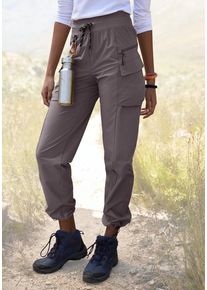 active by Lascana LASCANA ACTIVE Trekkinghose 'Cargo Pants' taupe Gr. 36 für Damen