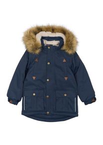 Mikk-line Twill Nylon Parca Parka Kinder (Gr 128 |blau |wasserdicht)