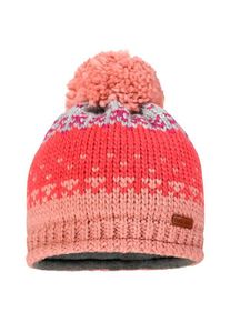 MaxiMo Mini-Mütze Farbwechsel mit Pompon und Futter Mütze Kinder (Gr 51 cm |rot)