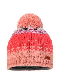 MaxiMo Mini-Mütze Farbwechsel mit Pompon und Futter Mütze Kinder (Gr 51 cm |rot)