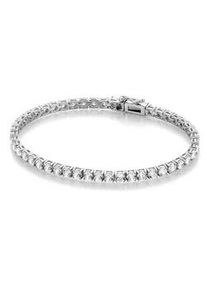 Tennisarmband Giorgio Martello MILANO "Tennisarmband mit Zirkonia Steinen, Silber 925" Armbänder Gr. 17,5cm, Silber 925 (Sterlingsilber), silberfarben (silber) Damen