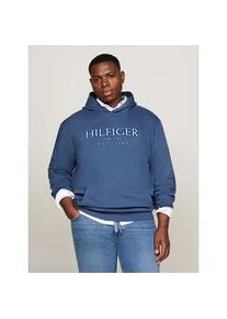 Tommy Hilfiger Big & Tall Hoodie TOMMY HILFIGER BIG & TALL "BT-BIG HOODY-B" Gr. 4XL, blau (aegean sea) Herren Sweatshirts in Großen Größen, mit Logostickerei am Ärmel