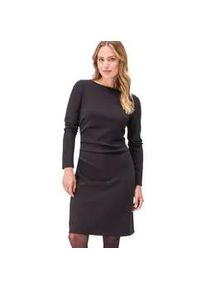 Sweatkleid Zero "Zero mit Raffungen" Gr. 36, Normalgrößen, schwarz (schwarz beauty) Damen Kleider drapiert gerafft