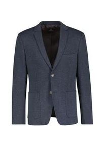 Jerseysakko Lerros "Lerros Jerseyblazer mit Fischgratstruktur" Gr. 46, blau (classic navy) Herren Sakkos