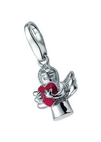 Charm Engel Giorgio Martello MILANO "Engel mit rotem Herz, Silber 925" Charms silberfarben (silber) Damen