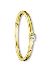 Diamantring ONE ELEMENT "0.04 ct Diamant Brillant Ring aus 585 Gelbgold" Fingerringe Gr. 56, mit Diamant, Gelbgold 585-Diamanten, goldfarben (gold) Damen Gold Schmuck