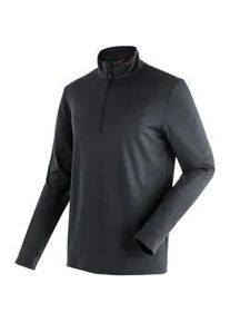 Fleecepullover Maier Sports "Felix" Gr. 54, schwarz Herren Sweatshirts Fleece, funktioneller Midlayer, Half-Zip, Regular Fit