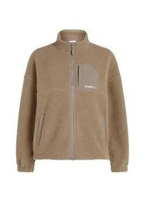 O`Neill Fleecejacke O'NEILL "O'NEILL HIGH PILE FZ FLEECE" Gr. XS, grau (concrete) Damen Jacken