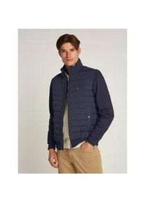 Sweatjacke Tommy Hilfiger "MIX MEDIA STAND CLLR" Gr. L, blau (desert sky) Herren Sweatjacken mit Steppung