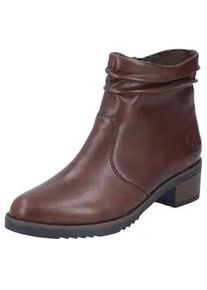 Stiefelette Rieker Gr. 39, lila (marrone) Damen Schuhe Boots, Blockabsatz, slouchy Schaft, mit Innenreißverschluss