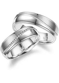 Verlobungsring MARRYA "Edelstahl Ringe Trauringe Eheringe Partnerringe" Fingerringe Gr. 66, Edelstahl, silberfarben (herren ring, silber) Damen