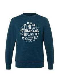 super.natural Well Equipped Crew Merinoshirt Herren (Gr 56 - XXL |blau)