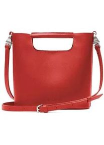 Schultertasche Gretchen "Crocus Small Shoulderbag" Gr. B/H/T: 23cm x 22cm x 22cm, rot Damen Taschen aus italienischem Rindsleder