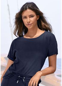 H.I.S. H.I.S T-Shirt blau Gr. 32/34 für Damen. Mit Rundhals. Bequem. Nachhaltig.