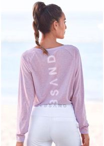 ELBSAND Longsleeve 'Tira' mehrfarbig Gr. L (40) für Damen. Rundhals und Logodruck. Figurumspielend. Nachhaltig.