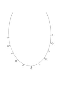 ZEEme Silber Halskette Silber 925 rhodiniert mit Zirkonia weiß