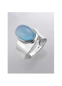 Fingerring Lady Fingerringe Gr. 21, Glas-Silber 925 (Sterlingsilber), blau (hellblau) Damen