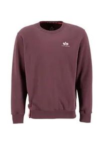 Sweater Alpha Industries "Alpha Industries Men - Sweatshirts Basic Small Logo" Gr. 2 XL, rot (deep maroon) Herren Sweatshirts