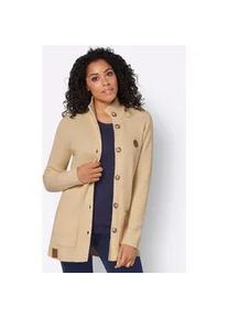 Cardigan Casual Looks Gr. 36, beige (elfenbein) Damen Strickjacken