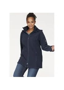 Fleecejacke Polarino Gr. 50, blau (marine) Damen Jacken für kalte Tage, aus Fleece, sportlicher Stil, atmungsaktiv