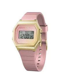 Ice Watch Chronograph ICE-WATCH "ICE digit retro sunset - Small" Armbanduhren rosa (koralle) Damen Quarzuhr, Armbanduhr, Damenuhr, digital, Silikonarmband, Stoppfunktion