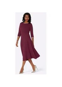 Strickkleid Lady "Strickkleid" Gr. 42, Normalgrößen, rot (bordeaux, champagner, gemustert) Damen Kleider