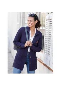 Cardigan Casual Looks Gr. 50, blau (marine) Damen Strickjacken