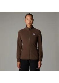 Fleecejacke The North Face "W 100 GLACIER FZ - EU" Gr. M, braun (smokey brown) Damen Jacken mit Logostickerei