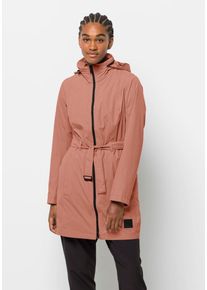 Jack Wolfskin Damen Regenmantel "NORDEN PORT COAT W", braun, Gr. S, OBERSTOFF: 100% POLYAMID Futter: 100% POLYESTER, Mäntel