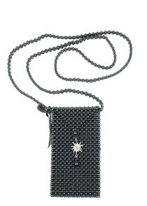 Allgäu Rebell ALLGÄU REBELL Damen Umhängetasche "Alpenperle", schwarz, Polyurethan (PU), Taschen, aus hunderten Perlen, mit Edelweiß