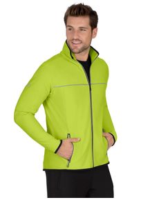 TRIGEMA Herren Trainingsjacke "TRIGEMA Praktische Sportjacke aus Microfaser", gelb, sportlich, Gr. XL, 92% Polyester, 8% Elastan, Jacken